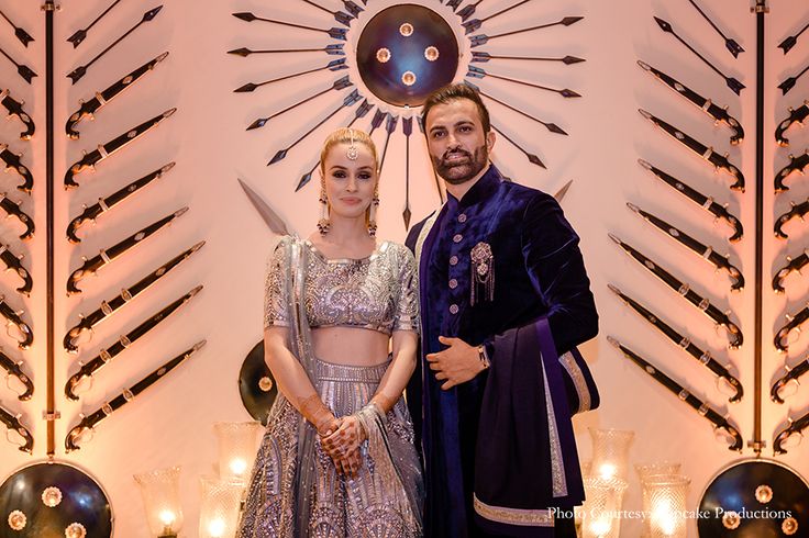 Reception couple portrait — DreamzKrraft luxury wedding planners